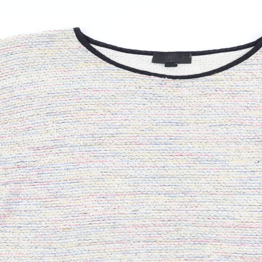 Womens UK Size 8 Topshop Multicoloured Pullover Jumper
