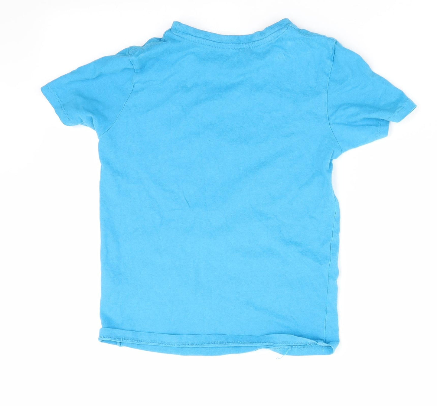 Pep & Co Boys Blue Animal Print  Basic T-Shirt Size 7-8 Years  - Floss like a boss