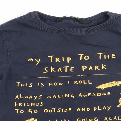 George Boys Blue   Basic T-Shirt Size 2-3 Years  - My trip to the skate park