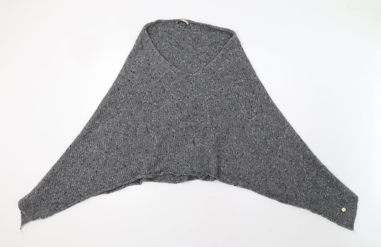 Maria Bellentani Womens Grey   Overcoat Poncho One Size