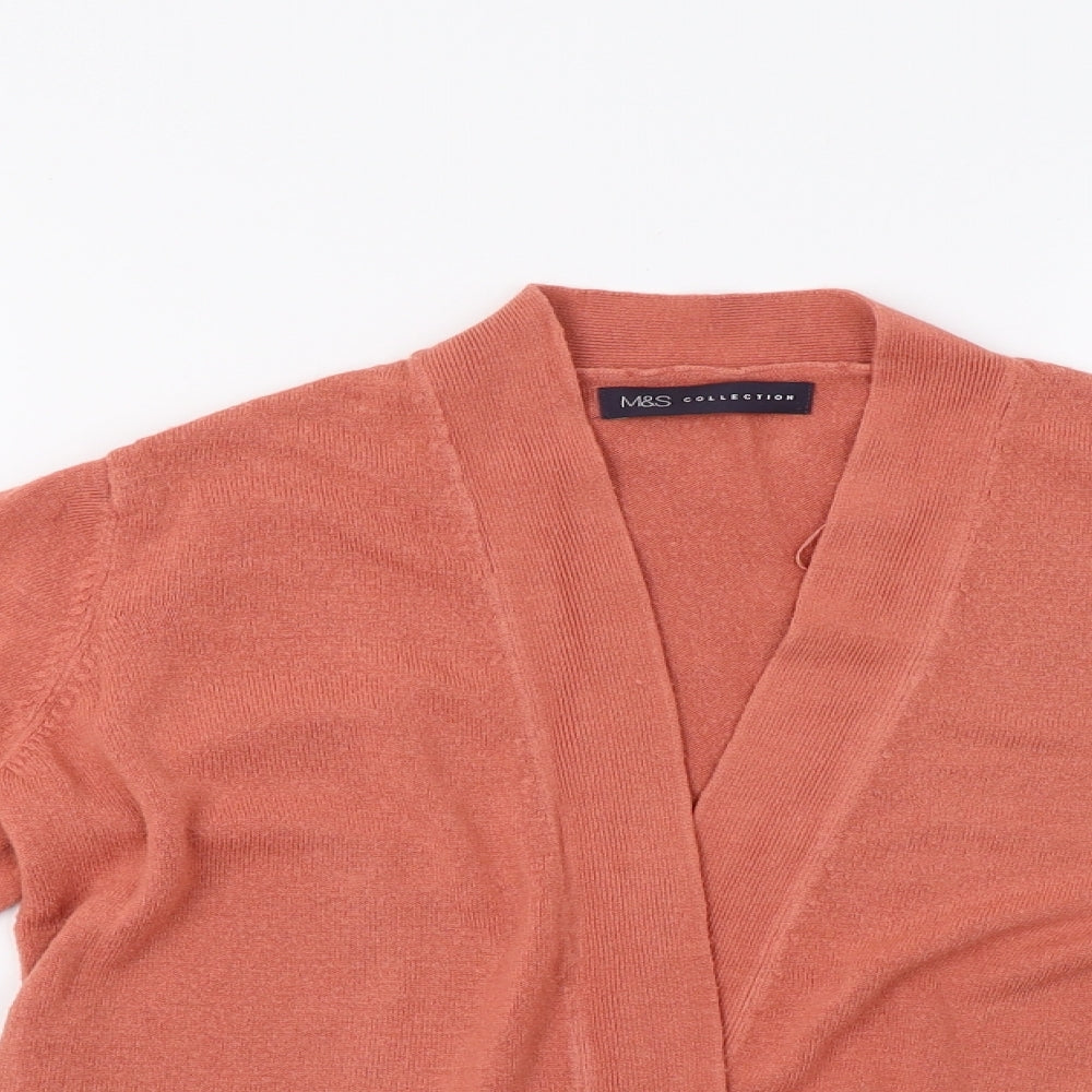 Womens UK Size M M&S Pink Cardigan Jumper