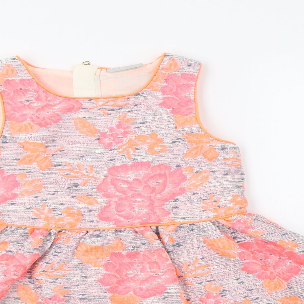 Matalan Girls Pink Floral  Ball Gown  Size 6 Years