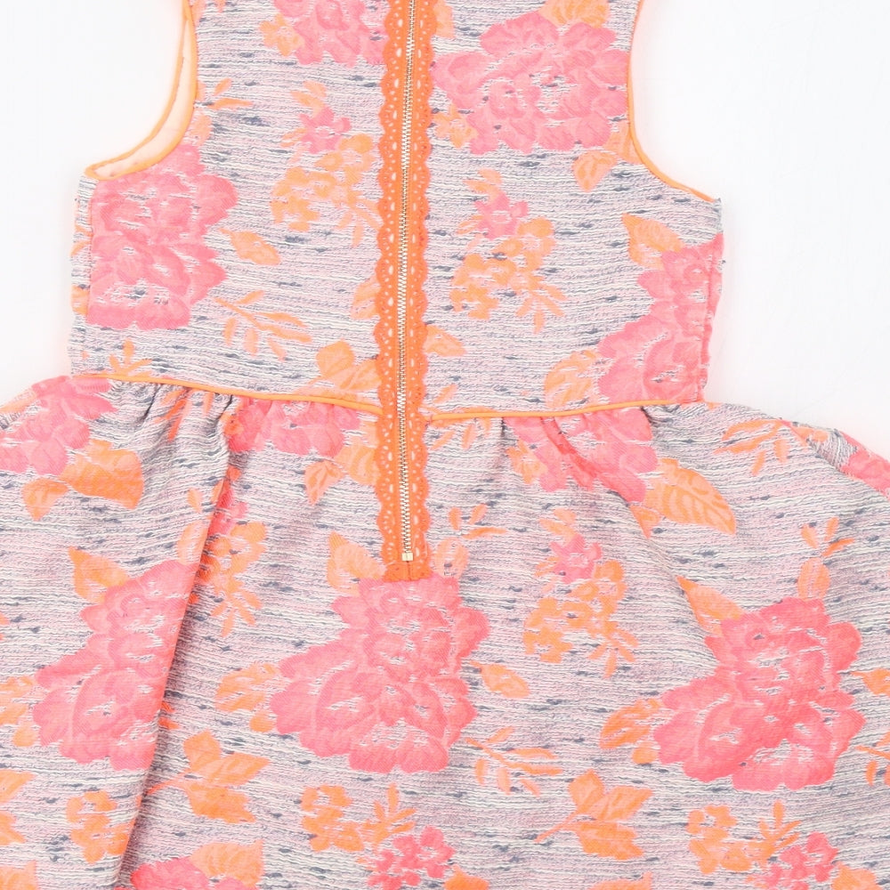Matalan Girls Pink Floral  Ball Gown  Size 6 Years