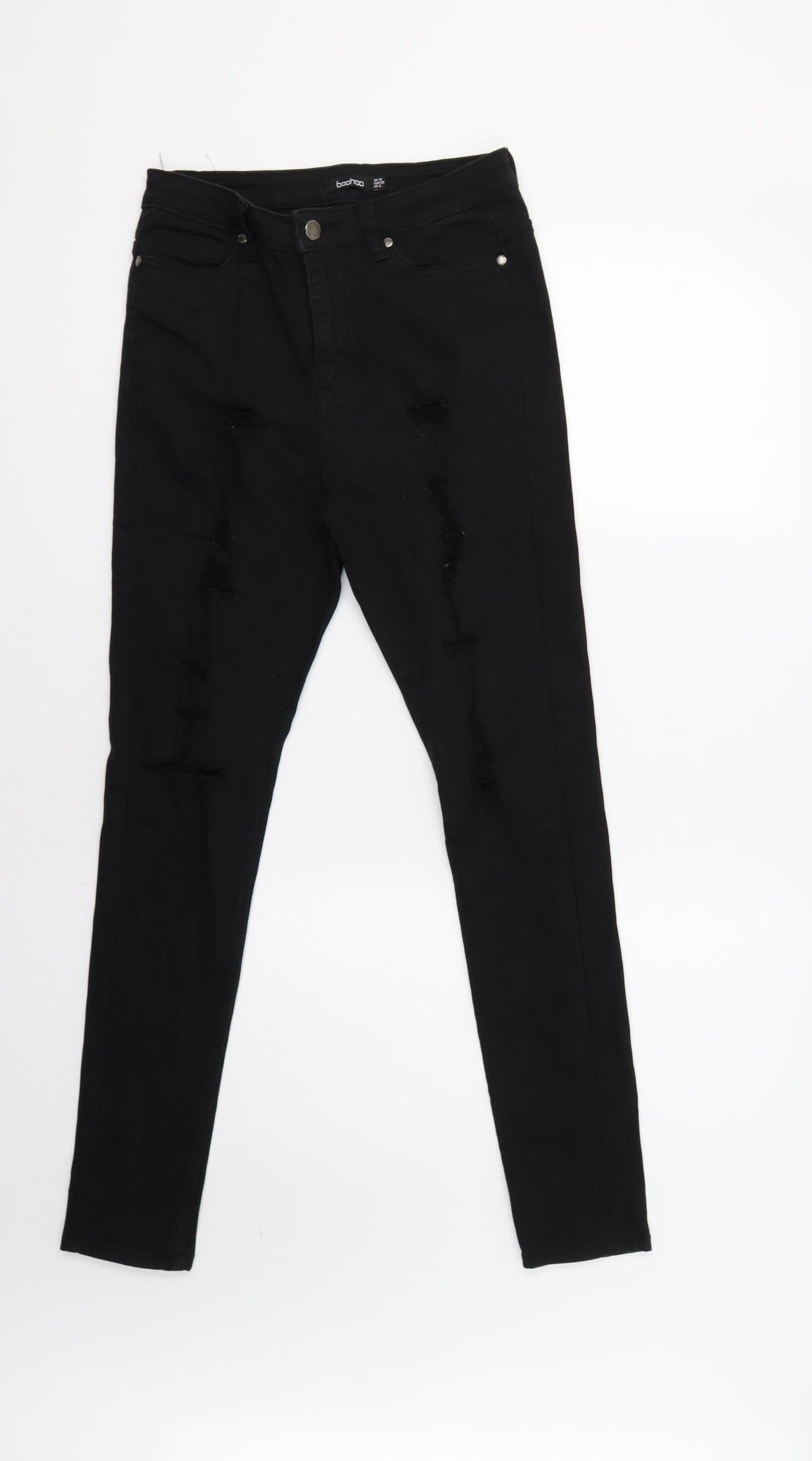 Boohoo Womens Black   Skinny Jeans Size 10 L30 in