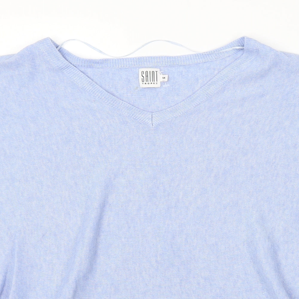 Womens UK Size M Saint Tropez Clothing Blue Pullover Jumper