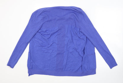 Womens UK Size M Bonmarché Blue Cardigan Jumper