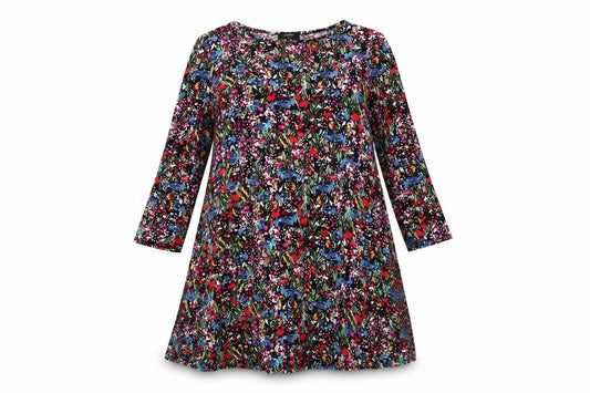 Front view of Papaya women’s multicoloured floral a-line, size M