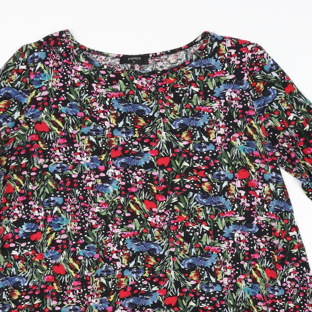 Papaya Womens Multicoloured Floral  A-Line  Size M