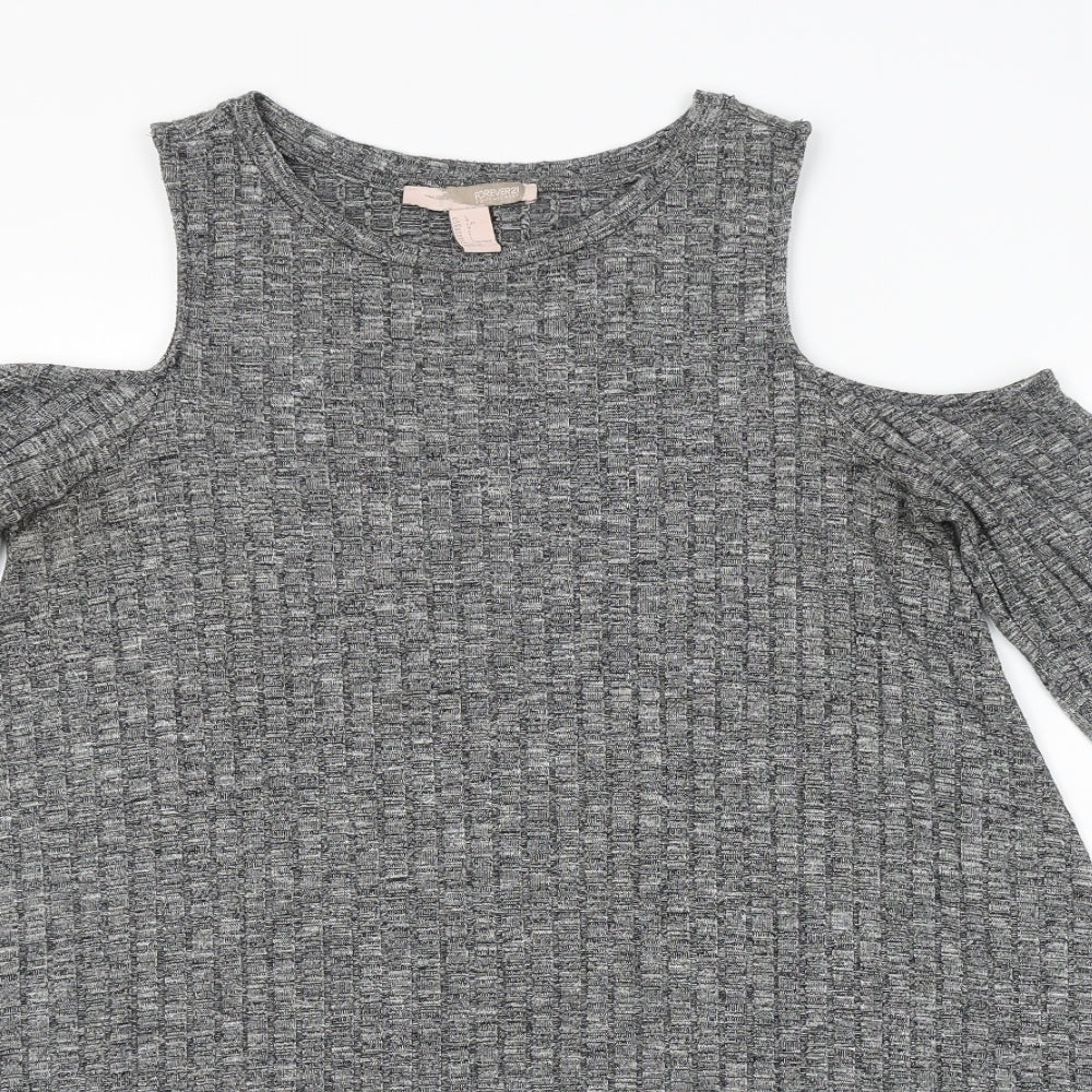 FOREVER 21 Womens Grey   A-Line  Size L