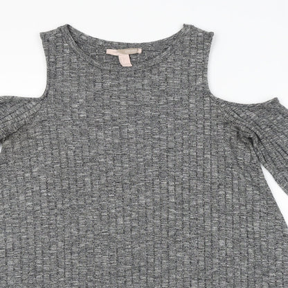 FOREVER 21 Womens Grey   A-Line  Size L