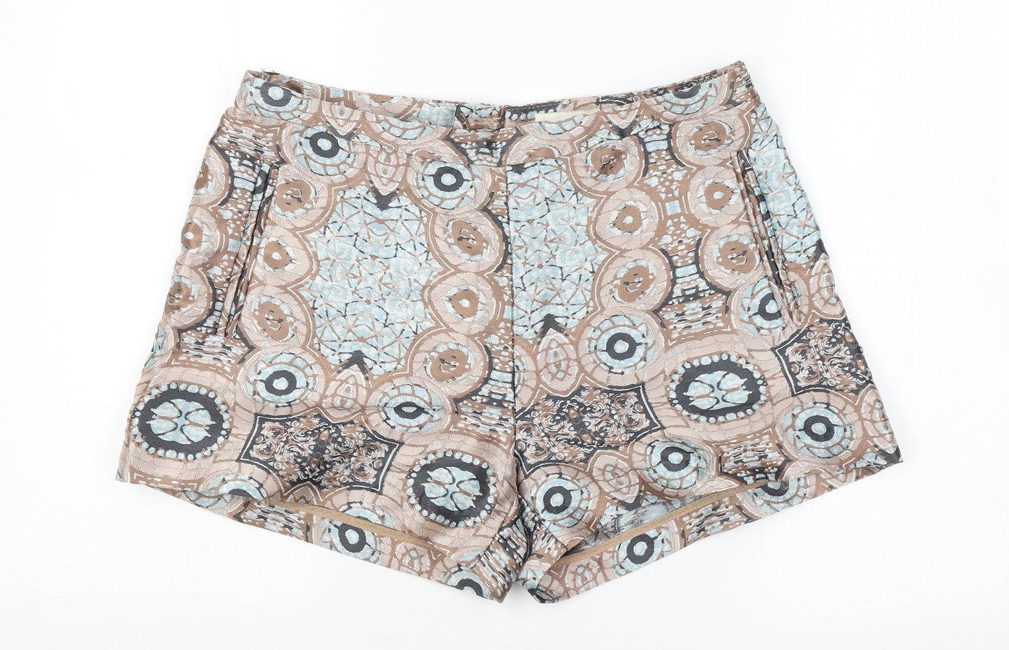 H&M Womens Multicoloured Geometric  Hot Pants Shorts Size 8