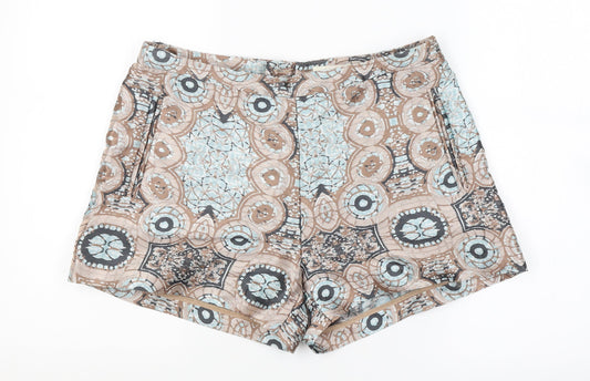 H&M Womens Multicoloured Geometric  Hot Pants Shorts Size 8