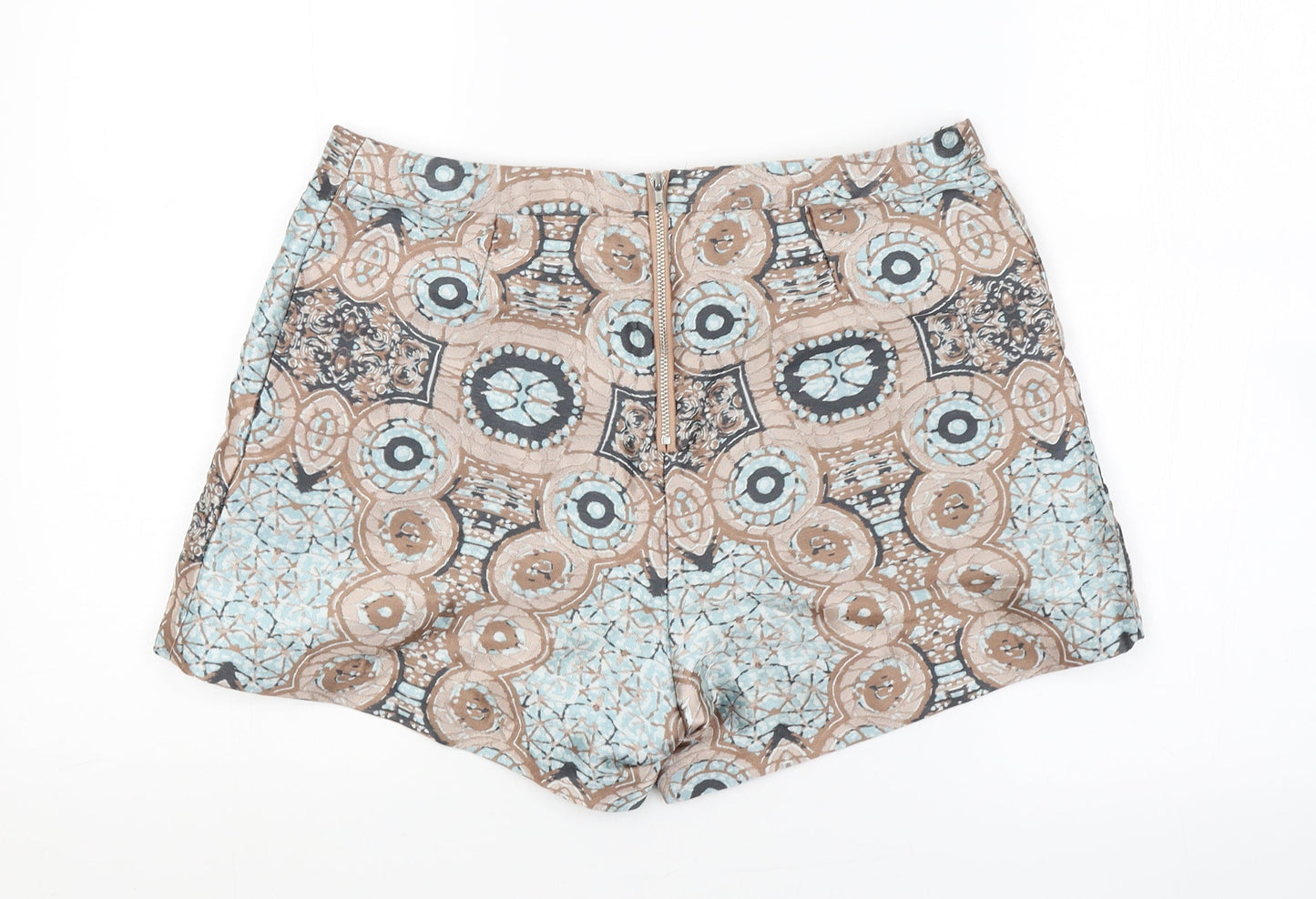 H&M Womens Multicoloured Geometric  Hot Pants Shorts Size 8