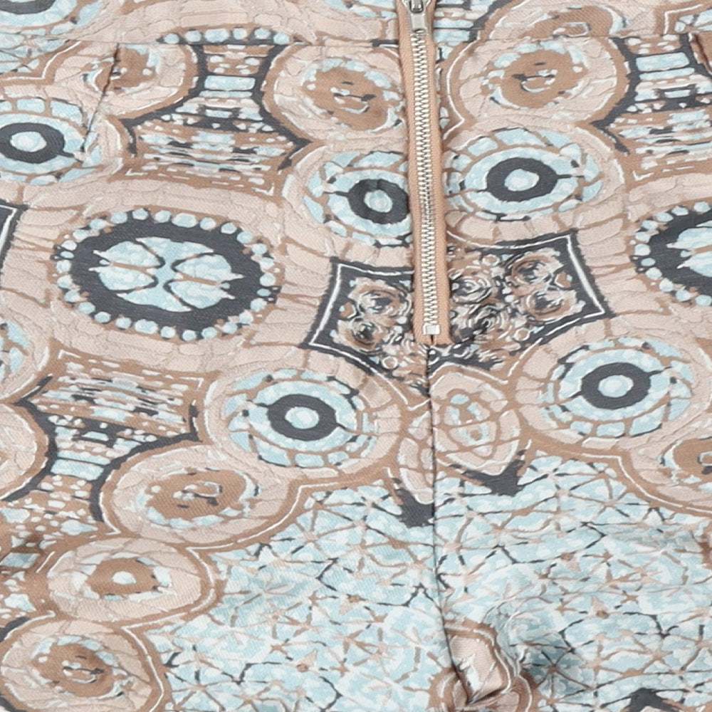 H&M Womens Multicoloured Geometric  Hot Pants Shorts Size 8