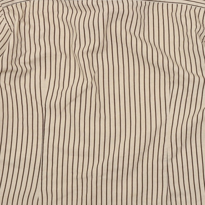 Mens UK Size S Topman Brown  Button-Up Long Sleeve Casual Shirt