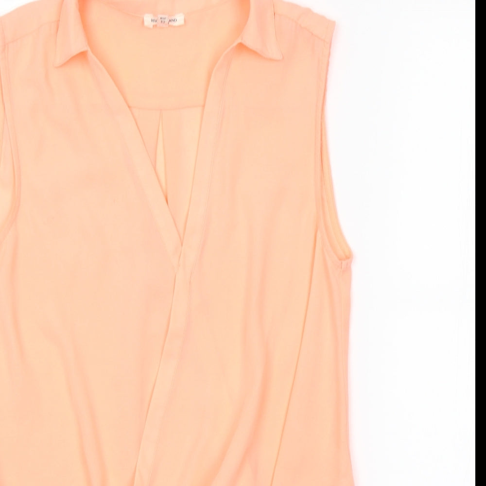 Womens UK Size 6 River Island Pink Basic Blouse