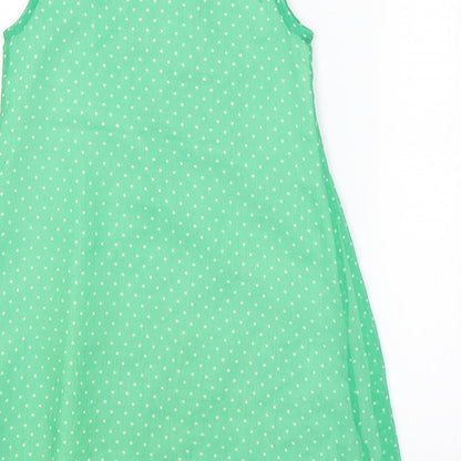 Beetlejuice London Girls Green Polka Dot  A-Line  Size 7 Years