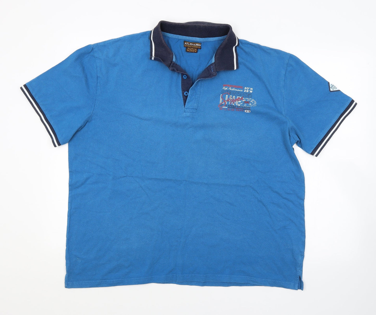 Atlas Mens Blue    Polo Size XL
