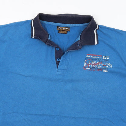 Atlas Mens Blue    Polo Size XL