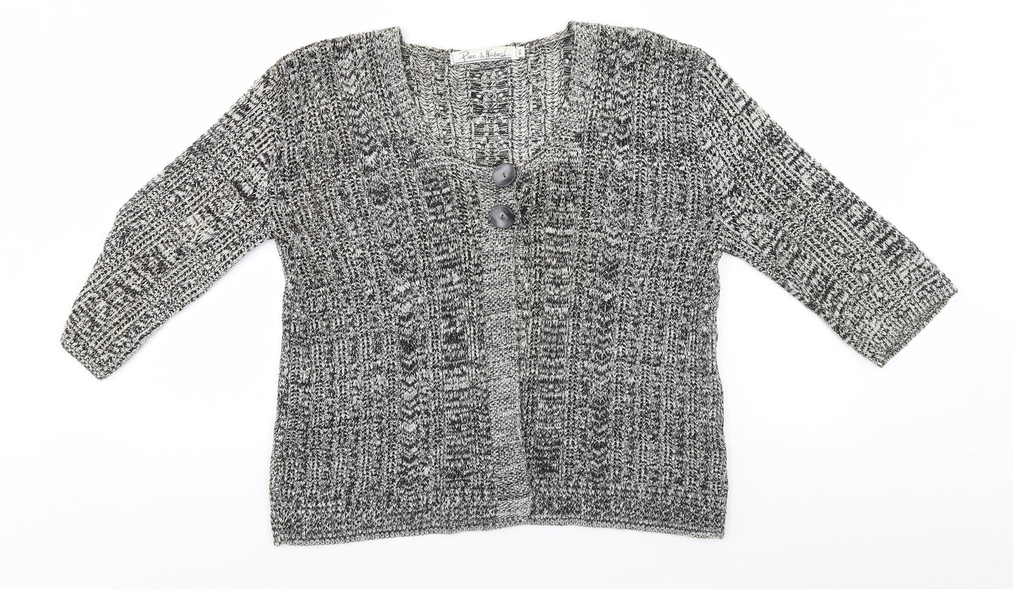 Womens UK Size M Preworn Grey Cardigan Jumper