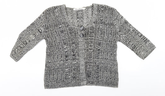 Womens UK Size M Preworn Grey Cardigan Jumper