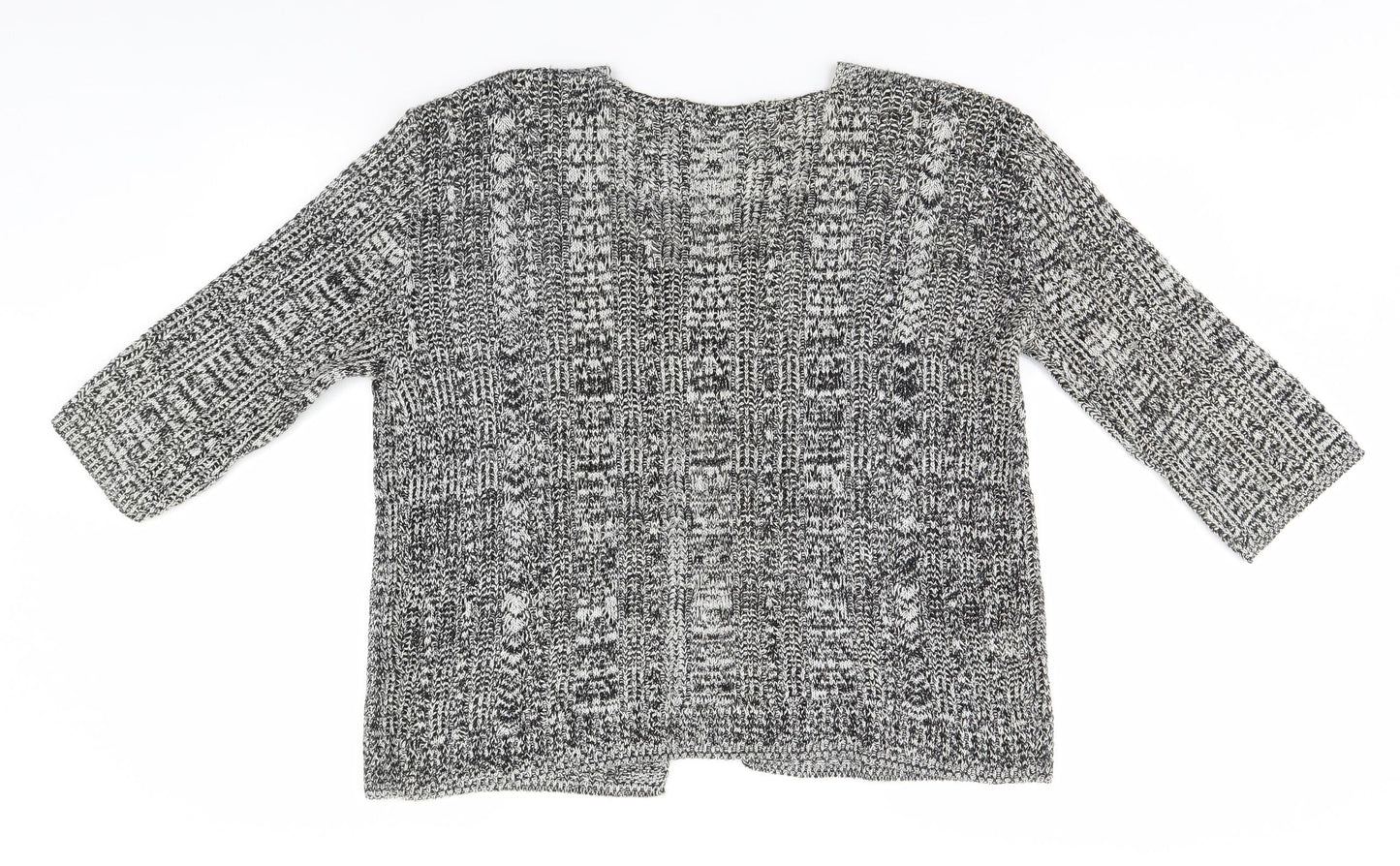Womens UK Size M Preworn Grey Cardigan Jumper