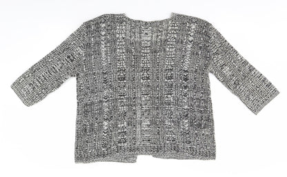 Womens UK Size M Preworn Grey Cardigan Jumper