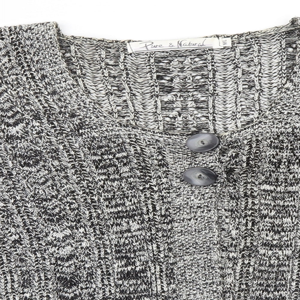 Womens UK Size M Preworn Grey Cardigan Jumper