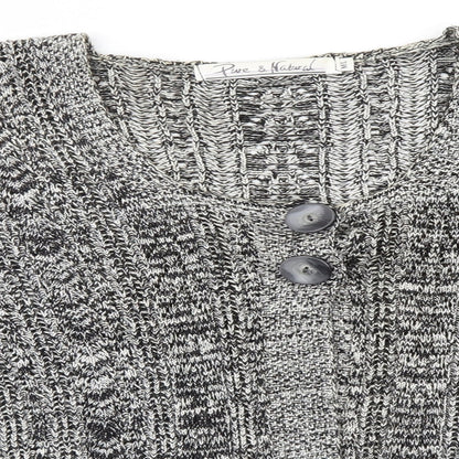 Womens UK Size M Preworn Grey Cardigan Jumper