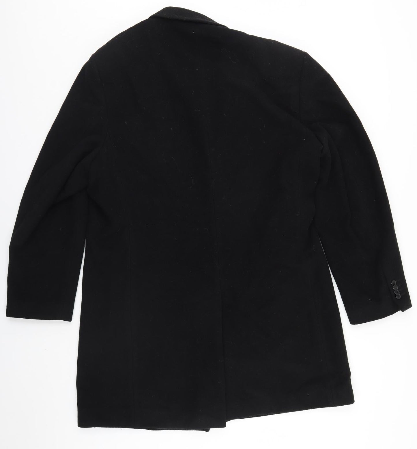 Mens UK Size  Preworn Black Overcoat