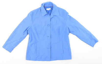 Womens UK Size 18 Marks and Spencer Blue Overcoat