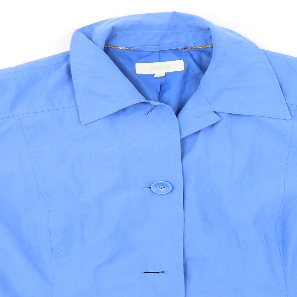 Womens UK Size 18 Marks and Spencer Blue Overcoat