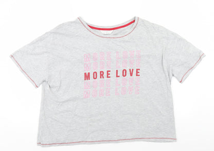 Womens UK Size 22 Marks and Spencer Grey Basic T-Shirt