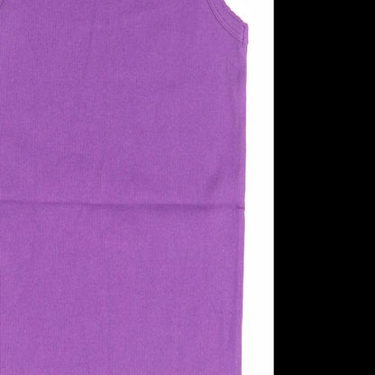 Petite Fleur Womens Purple Striped  Basic Tank Size 12