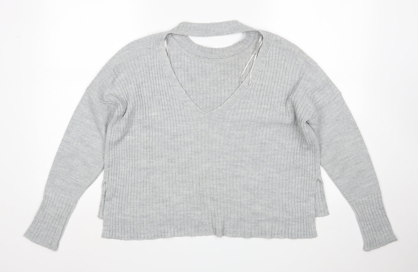 Womens UK Size 8 Miss Selfridge Grey Pullover Jumper