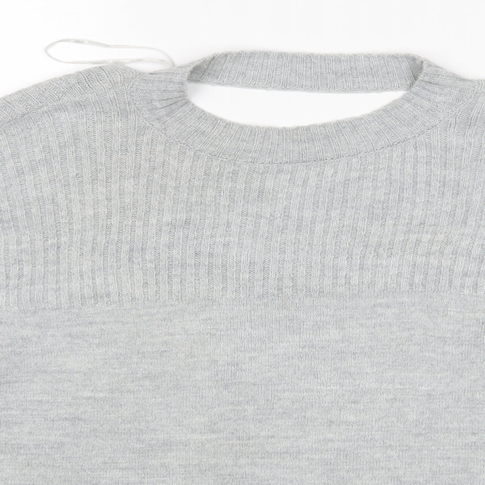 Womens UK Size 8 Miss Selfridge Grey Pullover Jumper