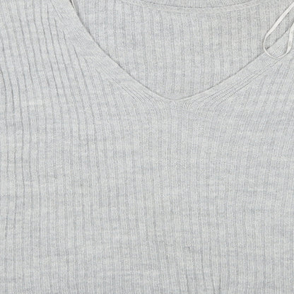 Womens UK Size 8 Miss Selfridge Grey Pullover Jumper