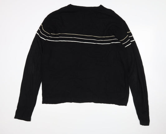 Womens UK Size L Matalan Black Pullover Jumper