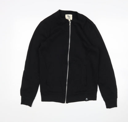 Mens UK Size XS Cedar Wood State Black Full Zip Sweatshirt