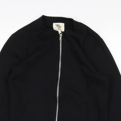 Mens UK Size XS Cedar Wood State Black Full Zip Sweatshirt
