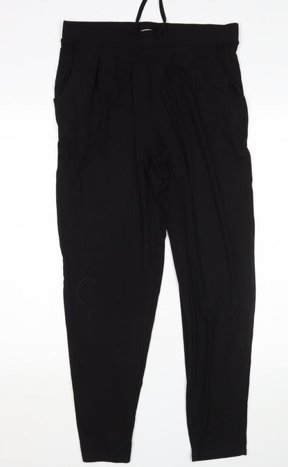 Womens UK Size 12 Papaya Slim Fit Sweatpants Black Trousers