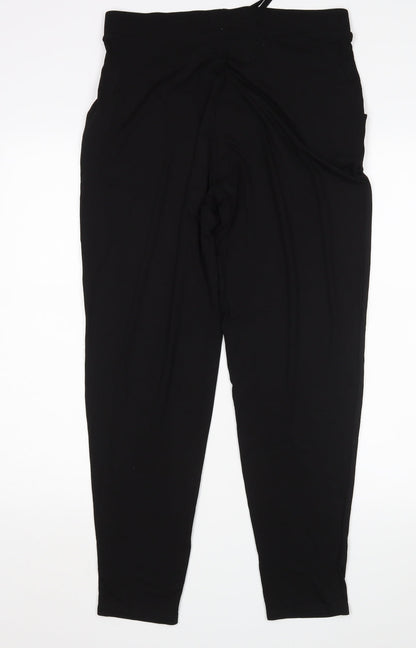 Womens UK Size 12 Papaya Slim Fit Sweatpants Black Trousers