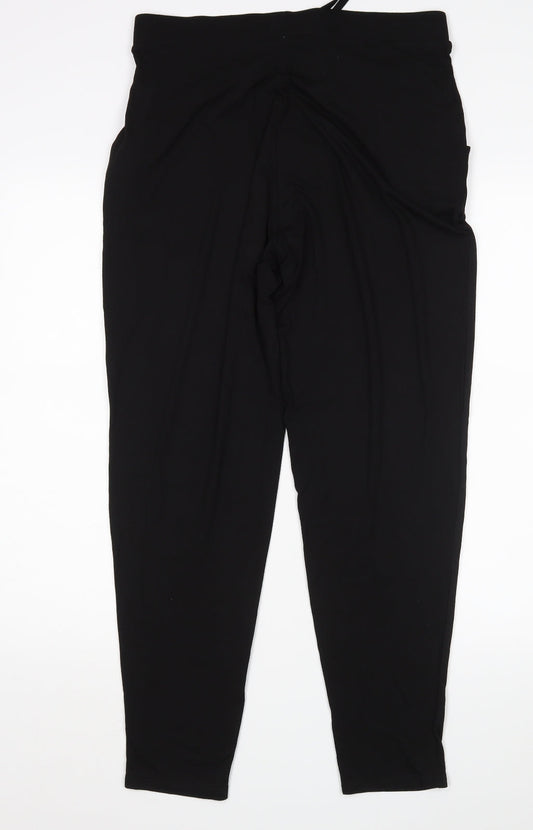 Womens UK Size 12 Papaya Slim Fit Sweatpants Black Trousers