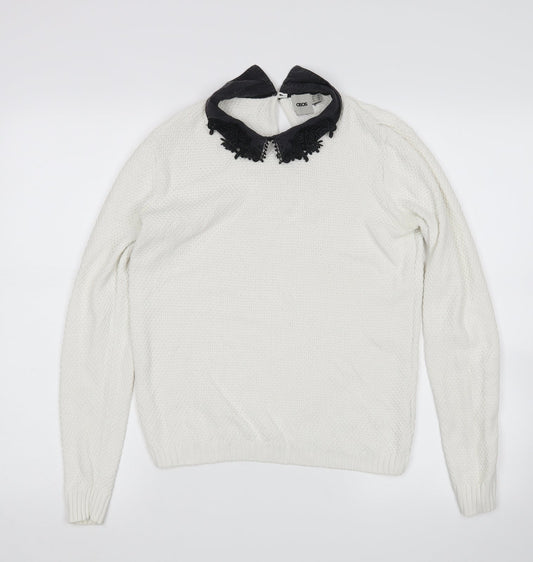 Womens UK Size 10 ASOS White Pullover Jumper