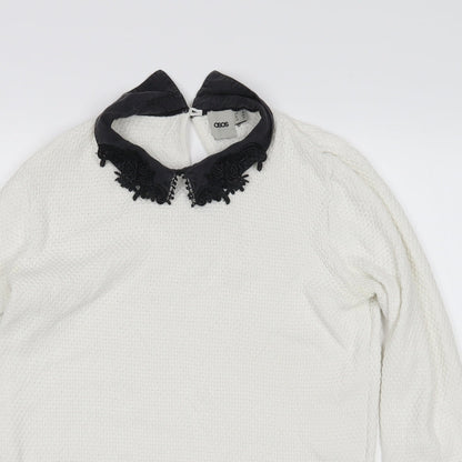 Womens UK Size 10 ASOS White Pullover Jumper