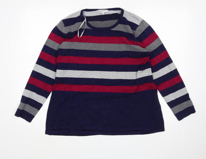 Chianti Womens Multicoloured Striped  Pullover Jumper Size XL