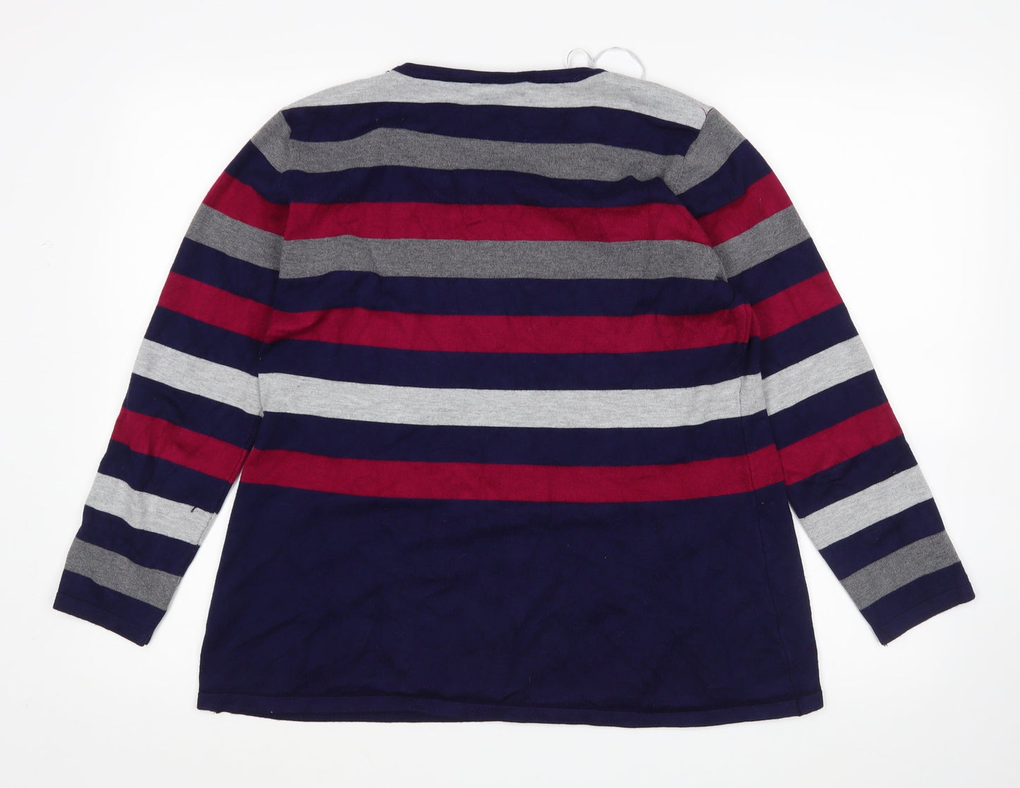 Chianti Womens Multicoloured Striped  Pullover Jumper Size XL