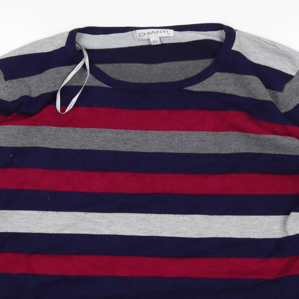 Chianti Womens Multicoloured Striped  Pullover Jumper Size XL