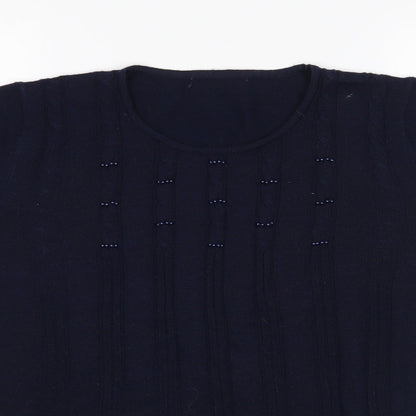 Womens UK Size M Preworn Blue Pullover Jumper