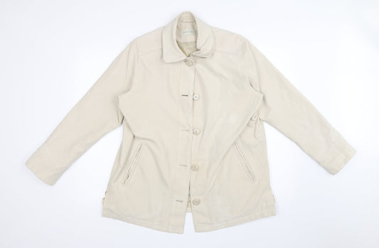 Womens UK Size M DANNIMAC Beige Overcoat